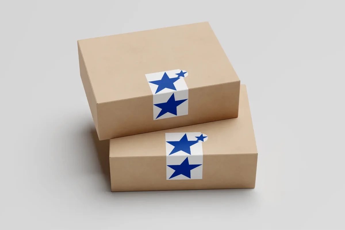 наклейки на коробках печать наклеек в Москве