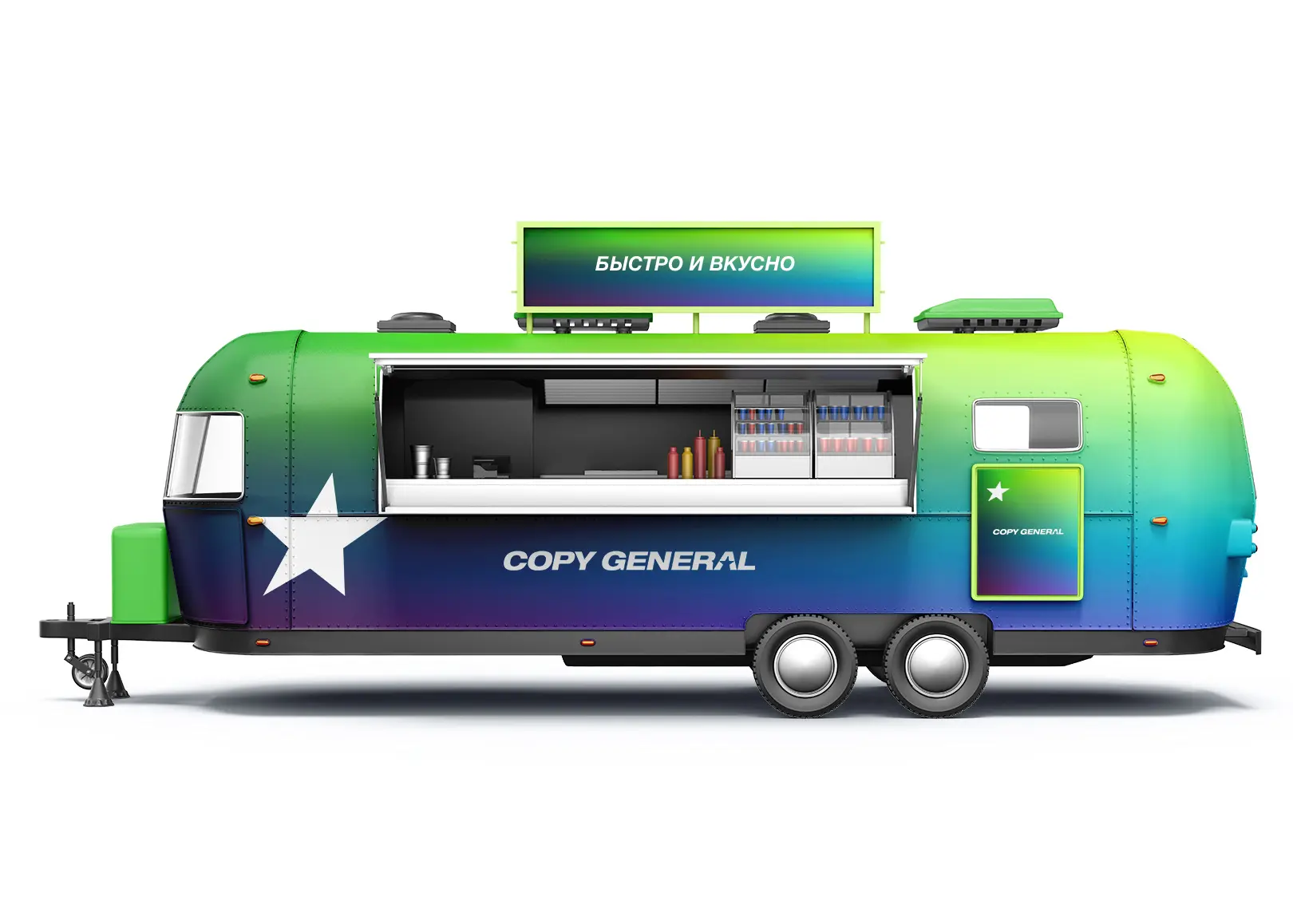 ПЕЧАТЬ НАКЛЕЕК ДЛЯ фудтраков