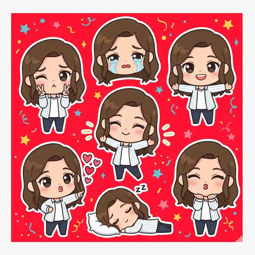 стикер чиби