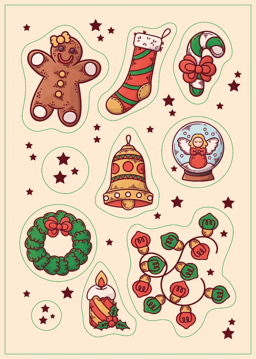 новогодний стикер пак 2025