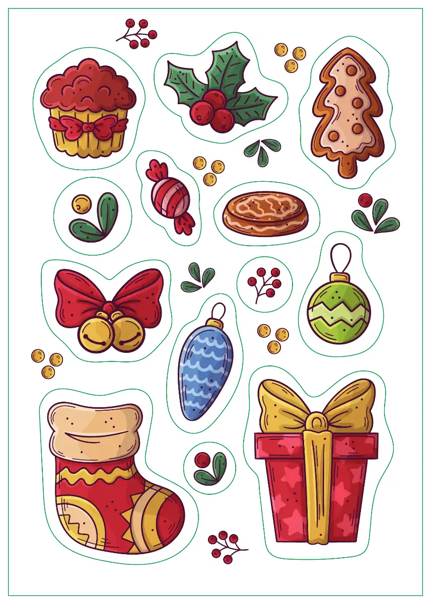 Стикер пак новогодний