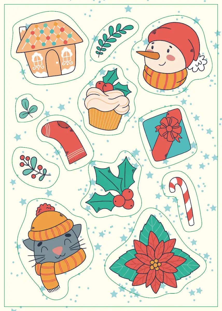 новогодние стикерпаки на заказ номер 9