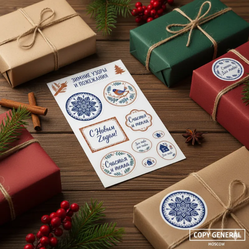 Набор стикеров Новый год Копи Дженерал